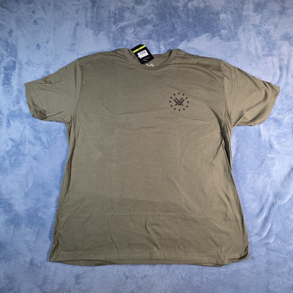 Vortex Optics Salute American Flag T-Shirt Men’s 2XL Olive Hunting NWT
